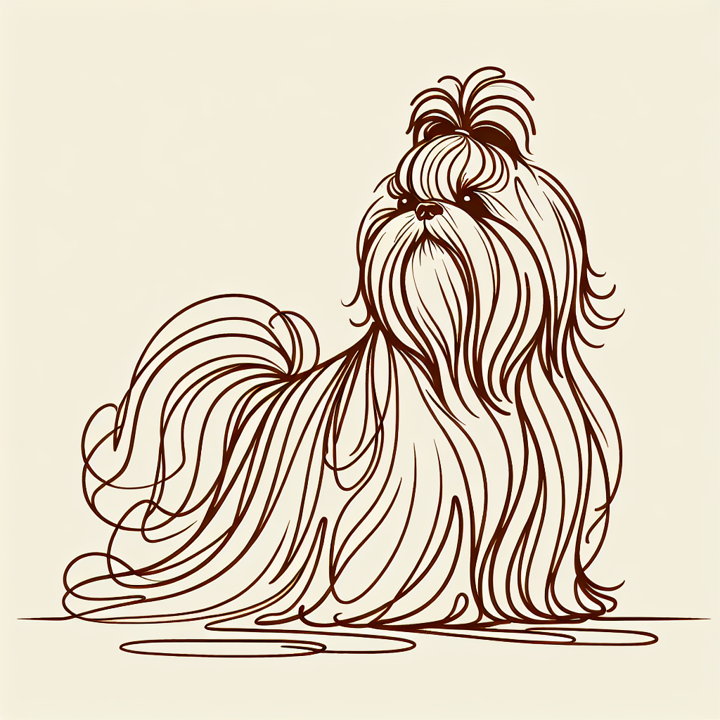 Shih Tzu minimalist silhouette design