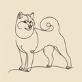 Shiba Inu Hoodie | Minimalist Line Art Sweatshirt | Shiba Inu Gift | Dog Mom Hoodie | Shiba Owner