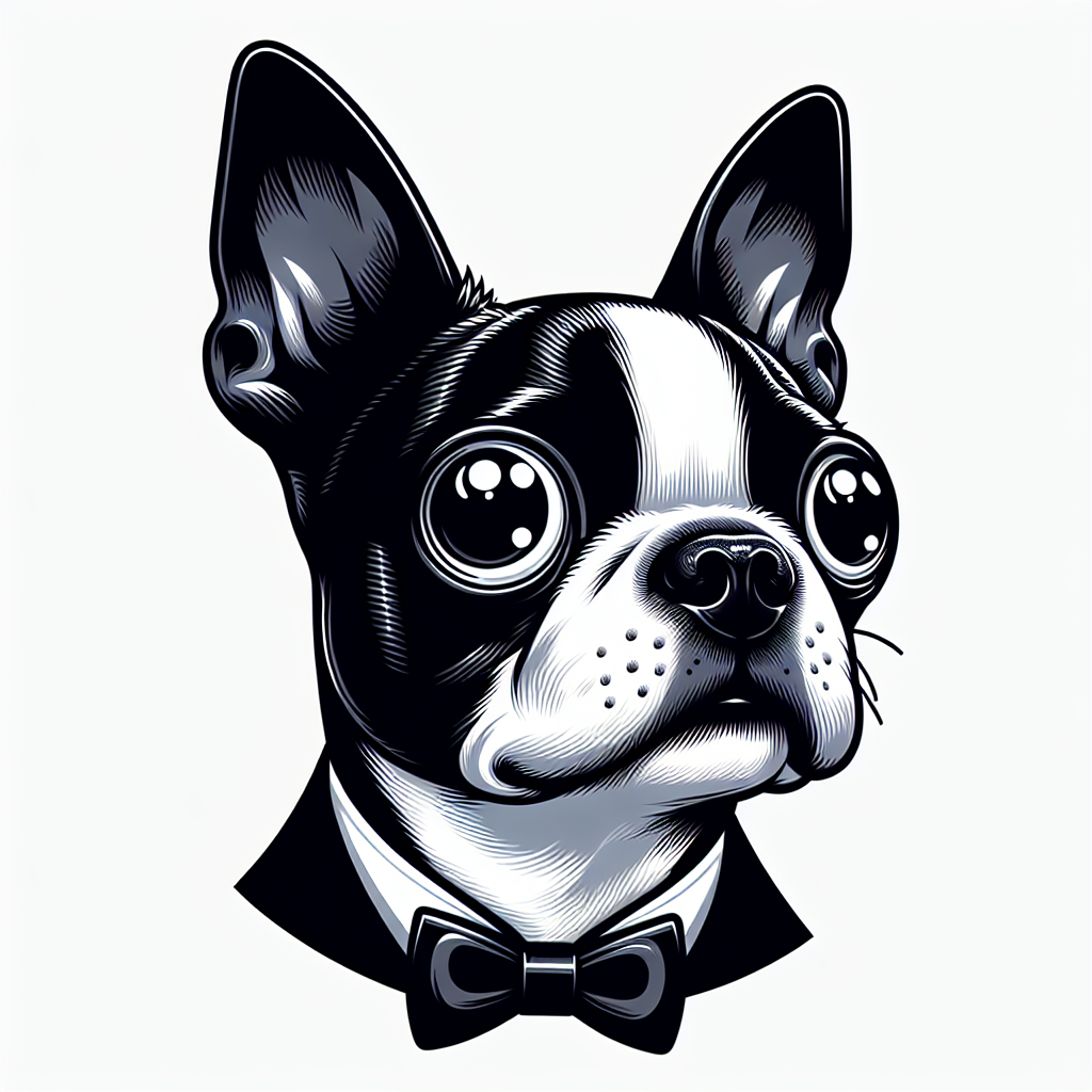 Boston Terrier portrait design