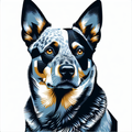 Australian Cattle Dog Shirt | Blue Heeler Gift | Cattle Dog Portrait Tee | Heeler Mom Dad