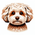 Maltipoo Tote Bag | Maltipoo Mom Gift | Cute Maltipoo Portrait | Doodle Dog Bag | Maltipoo Owner