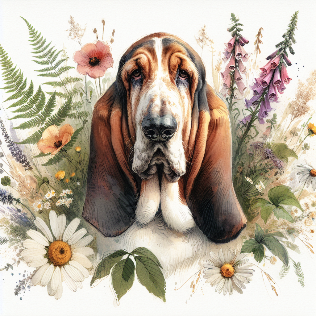 Basset Hound Mug | Cottagecore Dog Mug | Basset Hound Gift | Dog Mom Coffee Mug | Floral Dog Mug