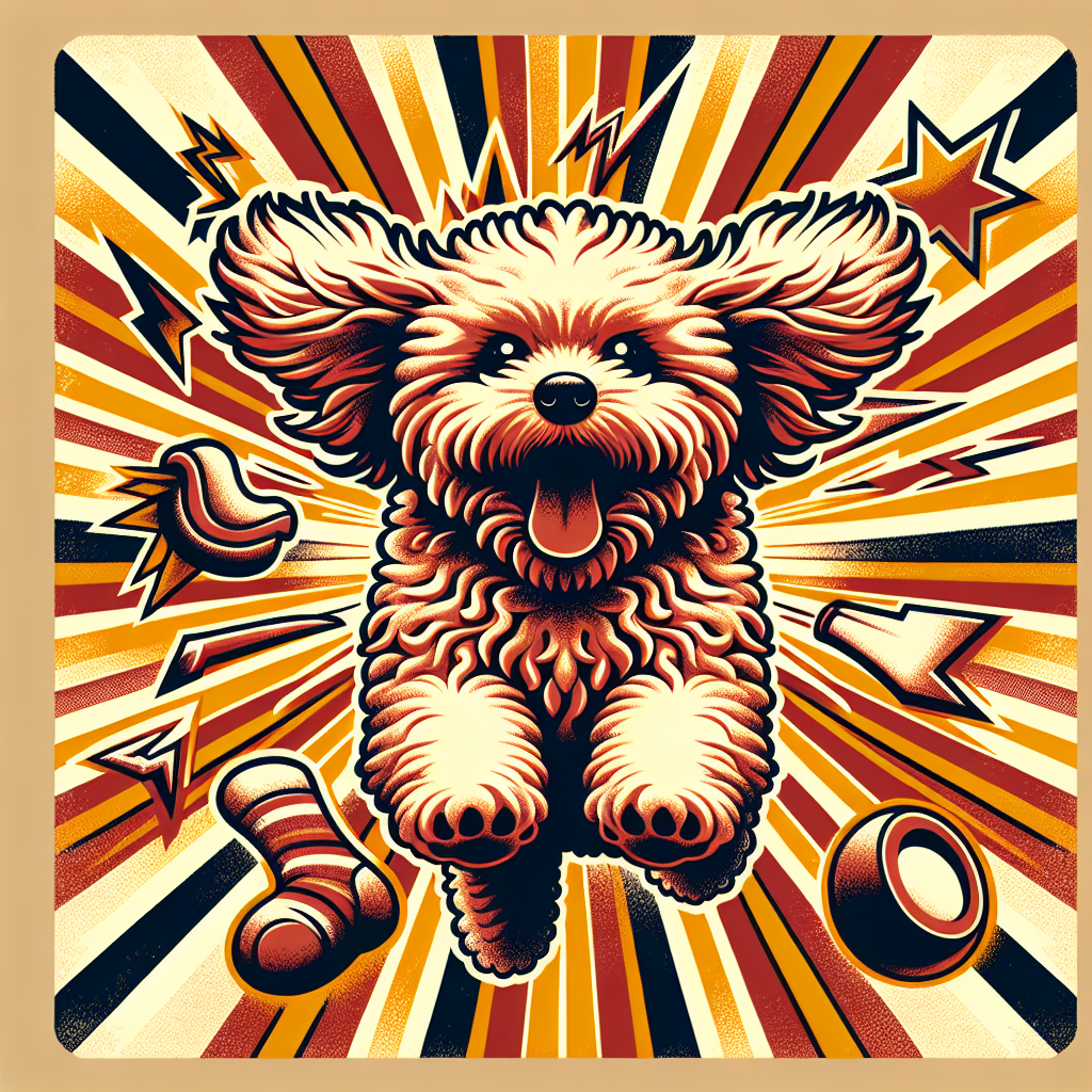 Cavapoo retro vintage design