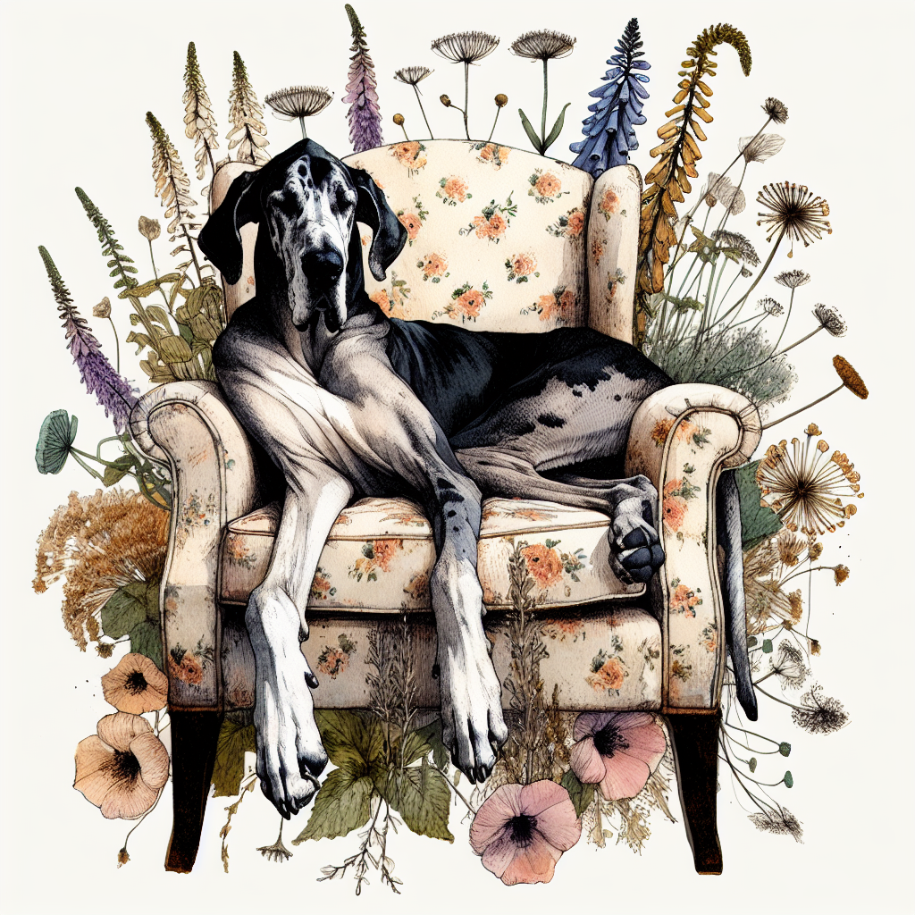 Great Dane cottagecore design