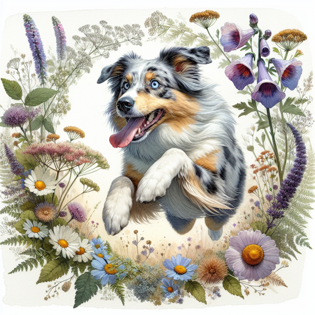 Australian Shepherd Hoodie | Cottagecore Aussie Shirt | Blue Merle Dog Mom Gift | Wildflower Botanical Tee