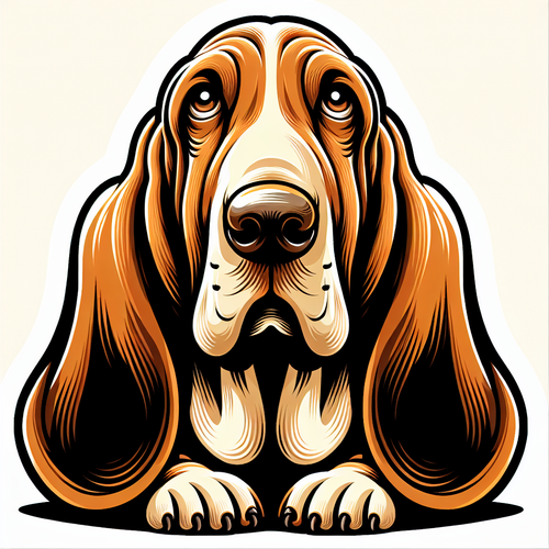 Basset Hound portrait design