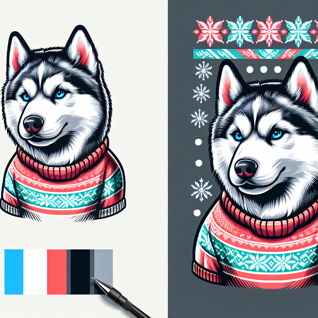 Seasonal Husky Shirt | Dog Lover Gift | Husky Owner | Pet Parent Gift