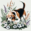 Beagle Hoodie Spring | Funny Beagle Nose Down Sniffing Sweatshirt | Beagle Mom Gift | Beagle Lover