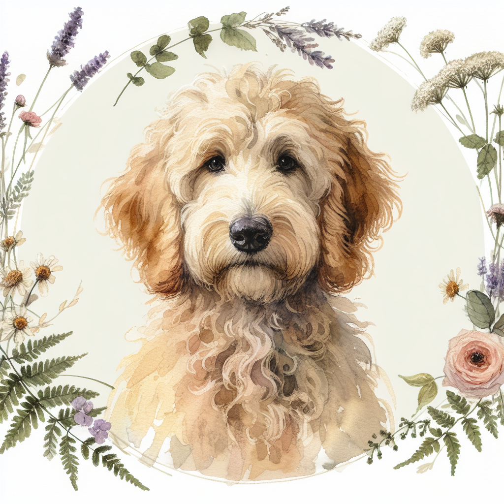 Goldendoodle Shirt Cottagecore | Watercolor Floral Wreath Doodle Tee | Goldendoodle Mom Gift | Doodle Dog Lover Shirt