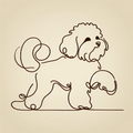 Maltipoo Tote Bag | Minimalist Line Art Dog Tote | Maltipoo Mom Gift | Cute Dog Lover Bag