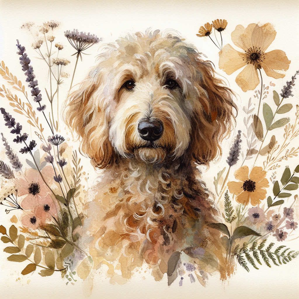 Labradoodle Shirt Cottagecore | Watercolor Botanical Wreath Tee | Labradoodle Mom Gift | Doodle Dog Lover