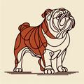 Bulldog Minimalist Line Art Shirt | English Bulldog Tee | Bulldog Owner Gift | Cute Bulldog Shirt