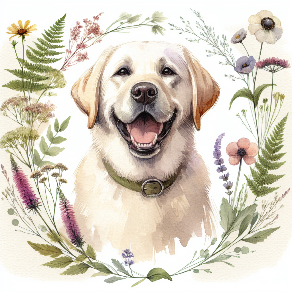 Labrador Retriever cottagecore design