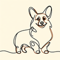 Corgi Tote Bag | Minimalist Line Art Corgi Gift | Corgi Mom Bag | Cute Corgi Lover Tote | Dog Tote