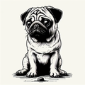 Funny Pug Hoodie | Pug Food Obsessed Design | Dog Lover Gift | Pug Owner Sweatshirt | Cute Pug Apparel | Dog Mom Dad Gift