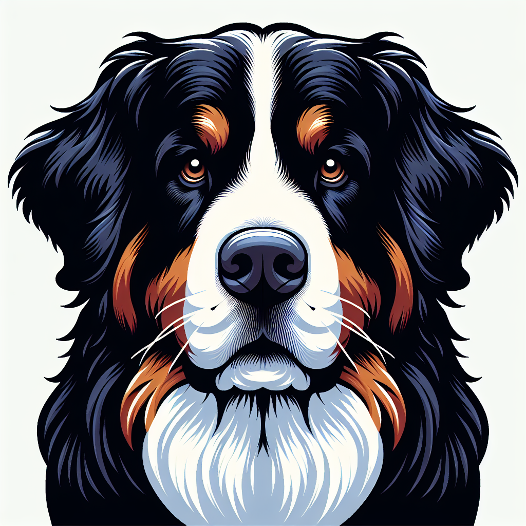 Bernese Mountain Dog portrait design