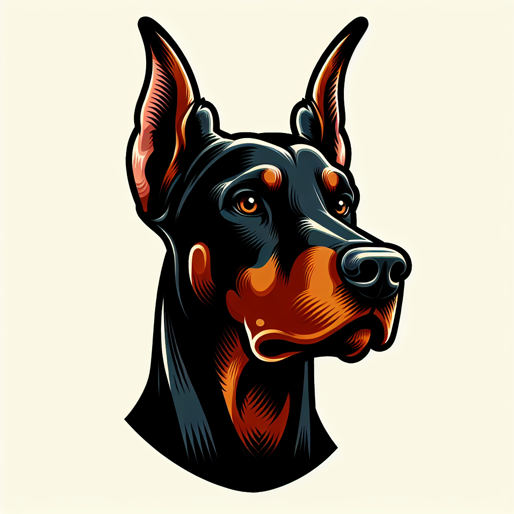 Doberman portrait design