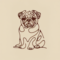 Pug Mug | Minimalist Line Art Pug Gift | Pug Mom Coffee Mug | Cute Pug Owner Gift | Pug Dog Cup