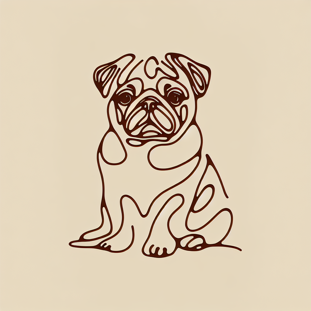 Pug Mug | Minimalist Line Art Pug Gift | Pug Mom Coffee Mug | Cute Pug Owner Gift | Pug Dog Cup