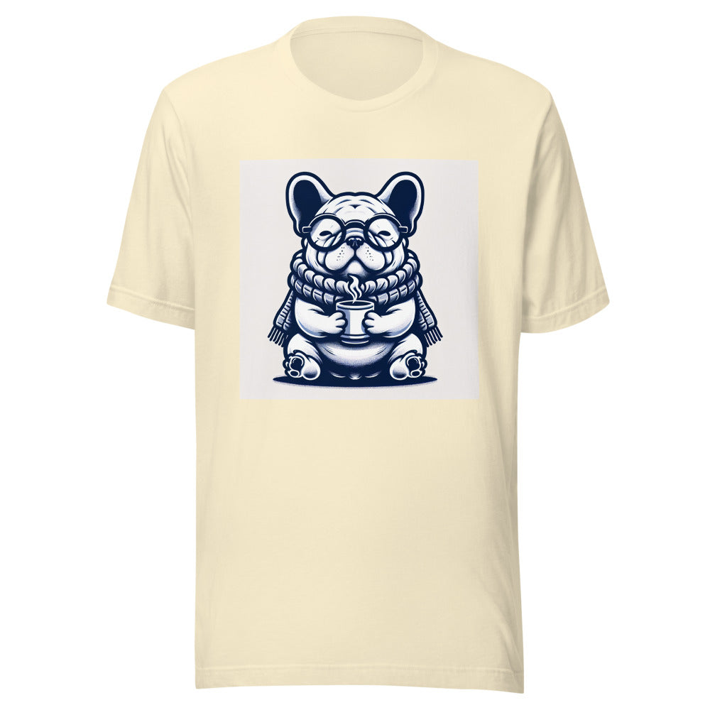 French Bulldog Shirt | Cozy Coffee Frenchie Tee | Dog Mom Gift | Funny French Bulldog Lover Shirt