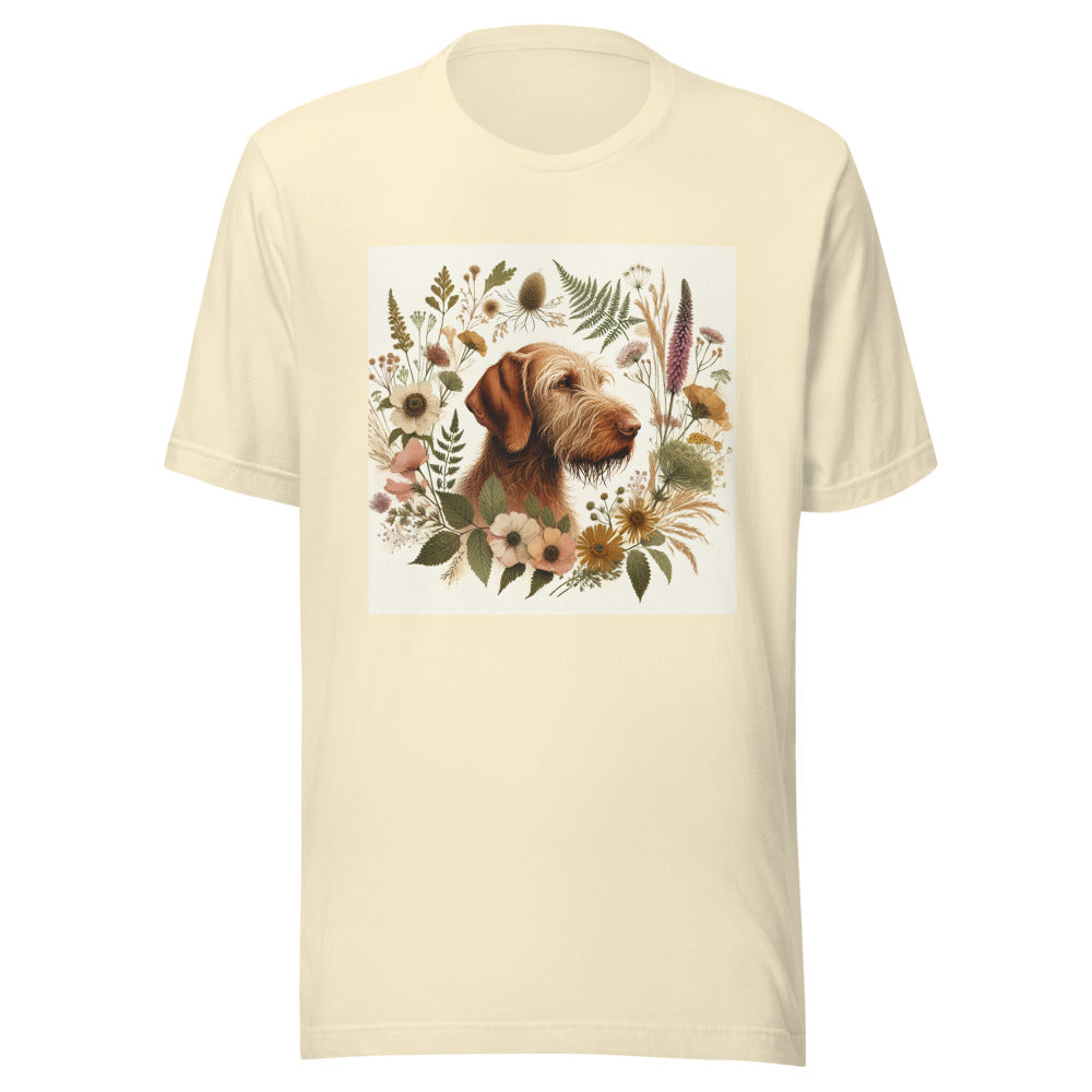 Wirehaired Vizsla Shirt | Cottagecore Dog Tee | Wirehaired Vizsla Gift | Botanical Wildflower Dog Shirt | Vizsla Mom