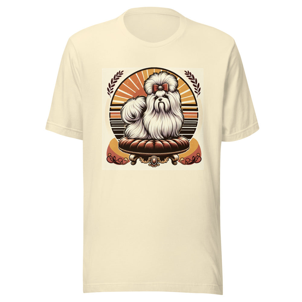 Maltese Dog Shirt | Retro Vintage Maltese Tee | Funny Maltese Mom Gift | 70s Dog Graphic Tshirt