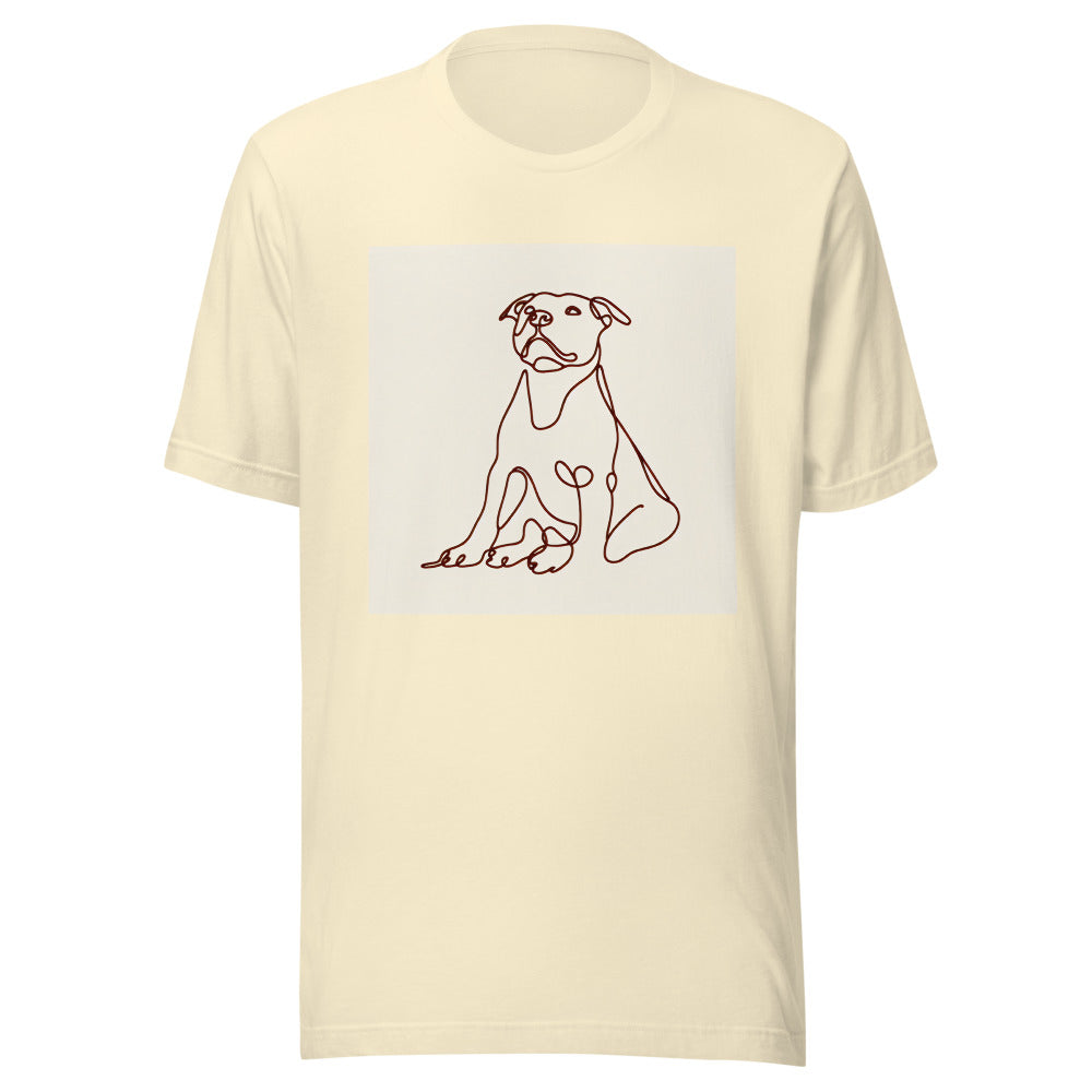 Pit Bull Shirt Minimalist Line Art | Pit Bull Mom Gift | Cute Pittie Tee | Pit Bull Lover