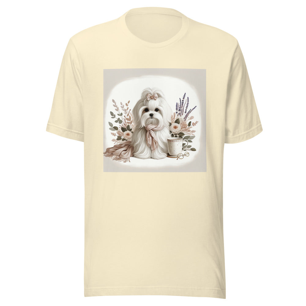 Maltese Dog Mom Shirt | Fluffy Maltese Tee | Cottagecore Dog Lover Gift | Cute Maltese Owner