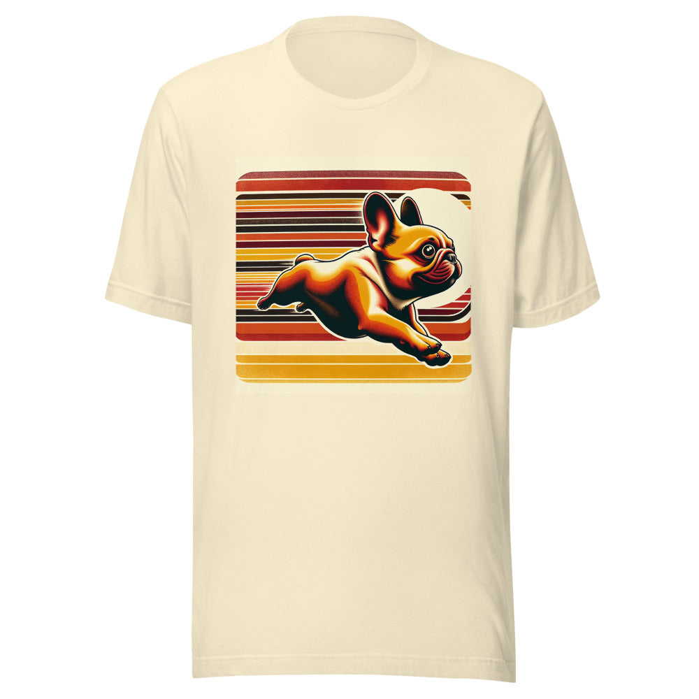 French Bulldog Retro Vintage Shirt | Frenchie Dog Mom Gift | 70s Sunburst Graphic Tee | French Bulldog Lover