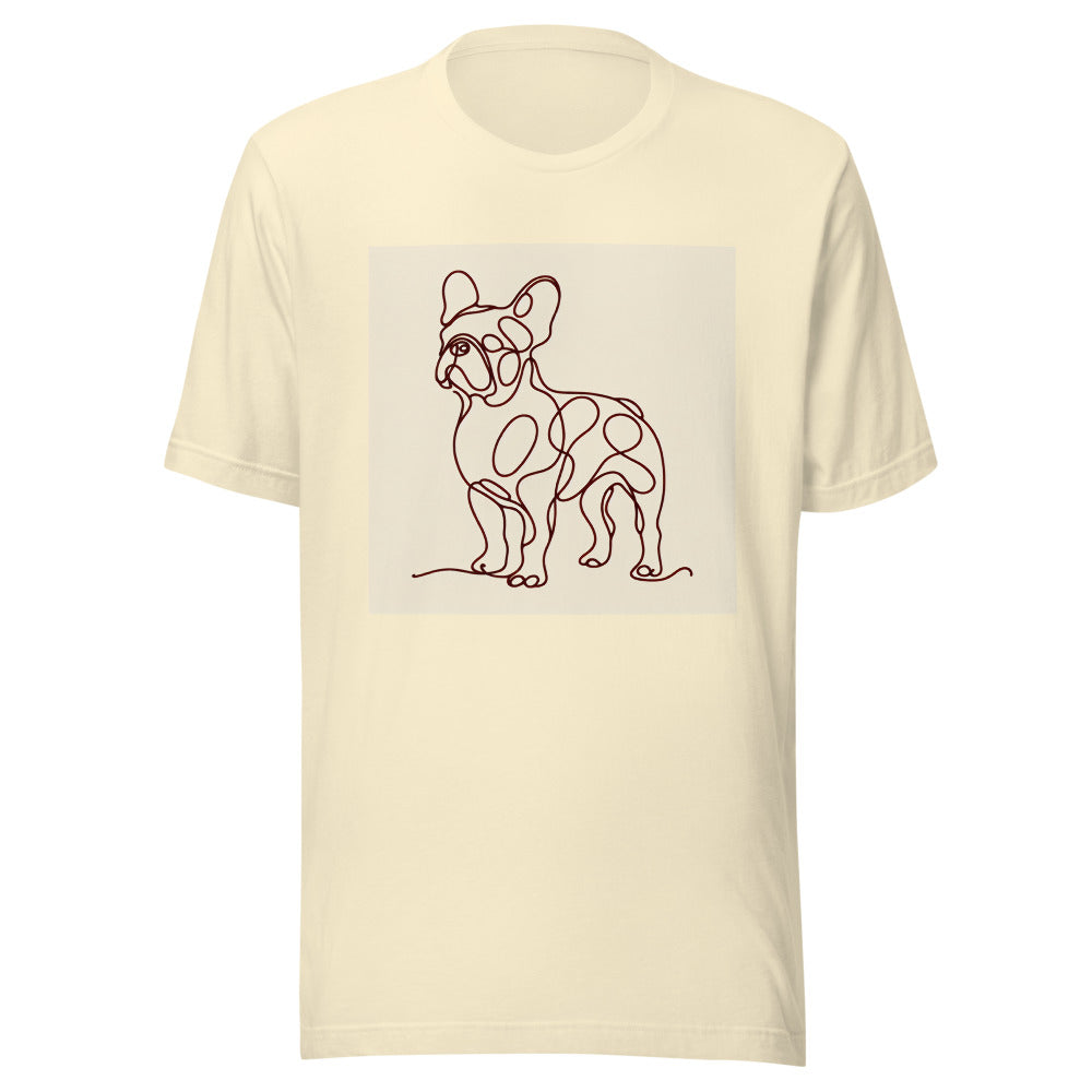 French Bulldog Minimalist Line Art Shirt | Frenchie Owner Gift | One Line Drawing Tee | French Bulldog Mom