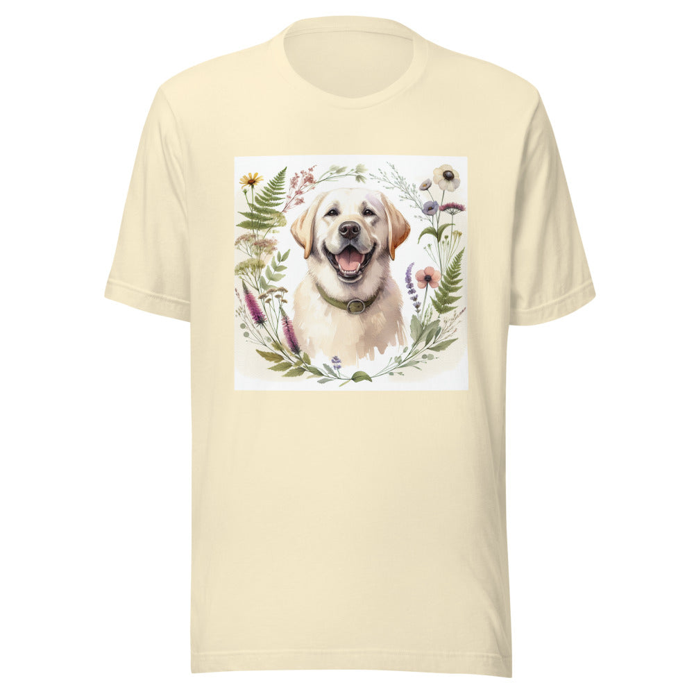 Labrador Retriever Cottagecore Shirt | Lab Mom Gift | Watercolor Floral Dog Tee | Lab Lover