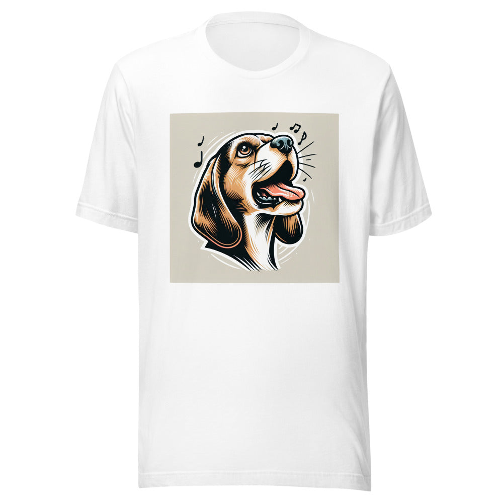 Beagle Howling Shirt | Beagle Dog Portrait Tee | Beagle Owner Gift | Dog Lover T-Shirt | Beagle Mom Dad Shirt | Cute Dog Tee