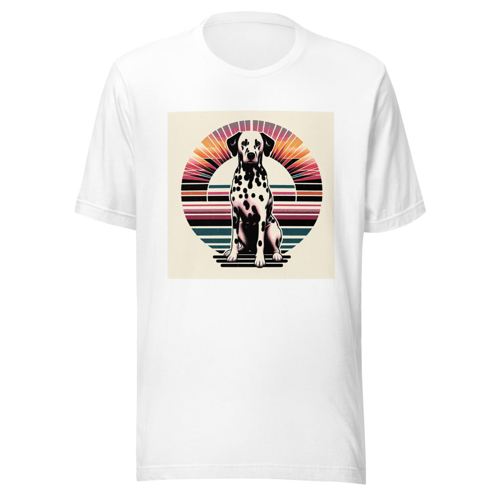 Dalmatian Shirt Retro 70s | Vintage Dog Tee | Dalmatian Owner Gift | Spotted Dog Lover | Retro Sunset Dog Shirt | Dalmatian Mom Dad