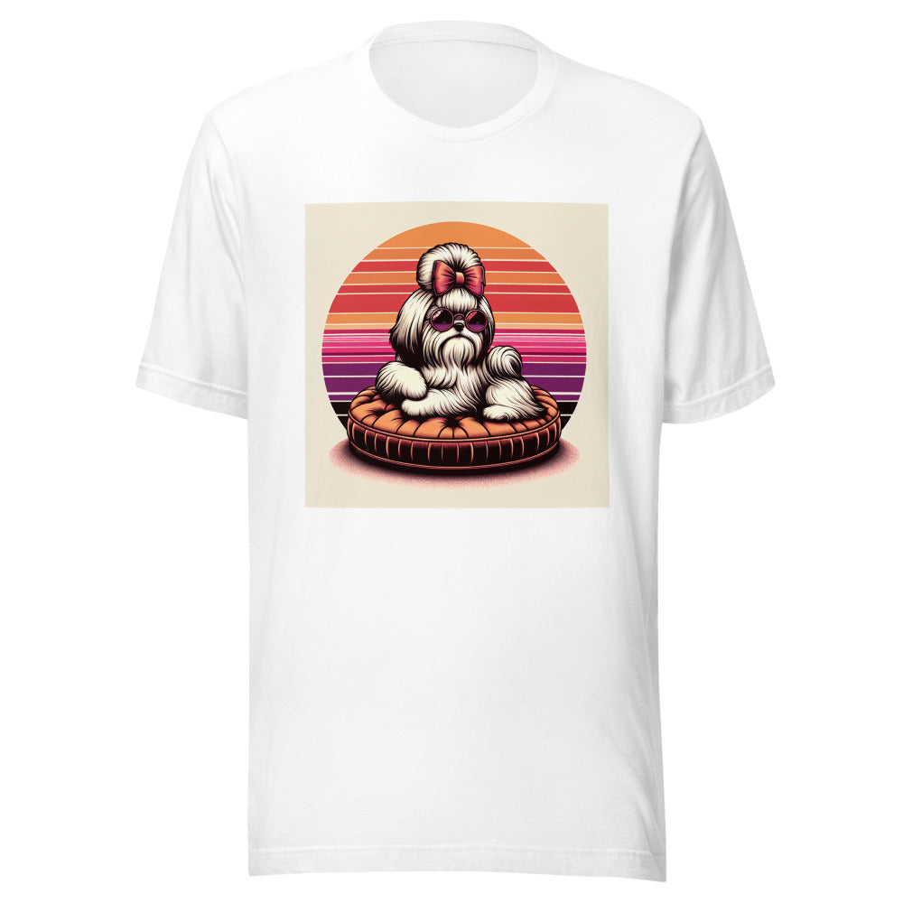 Shih Tzu Retro Shirt | Vintage Dog Tee | Shih Tzu Mom Gift | 70s Style Dog Lover Tshirt | Groomed Shih Tzu Princess Diva Shirt