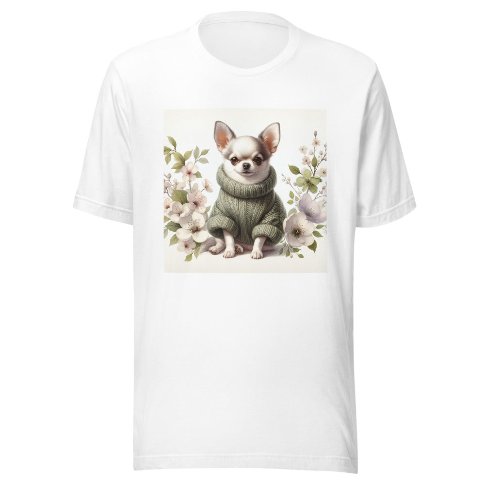 Chihuahua Spring Sweater Shirt | Tiny Dog Big Attitude Tee | Chihuahua Mom Gift | Small Dog Lover | Spring Dog Shirt