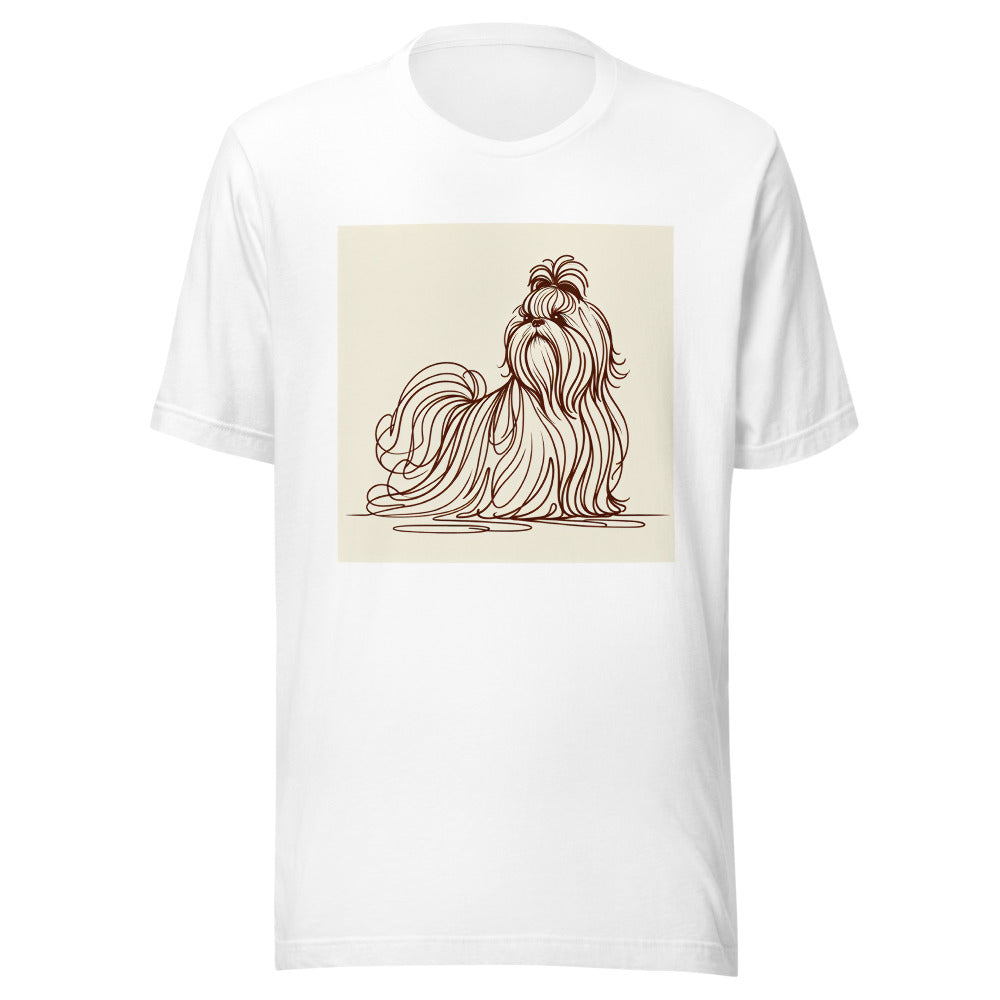 Shih Tzu Shirt | Minimalist Line Art Tee | Shih Tzu Mom Gift | Cute Shih Tzu Lover Tshirt