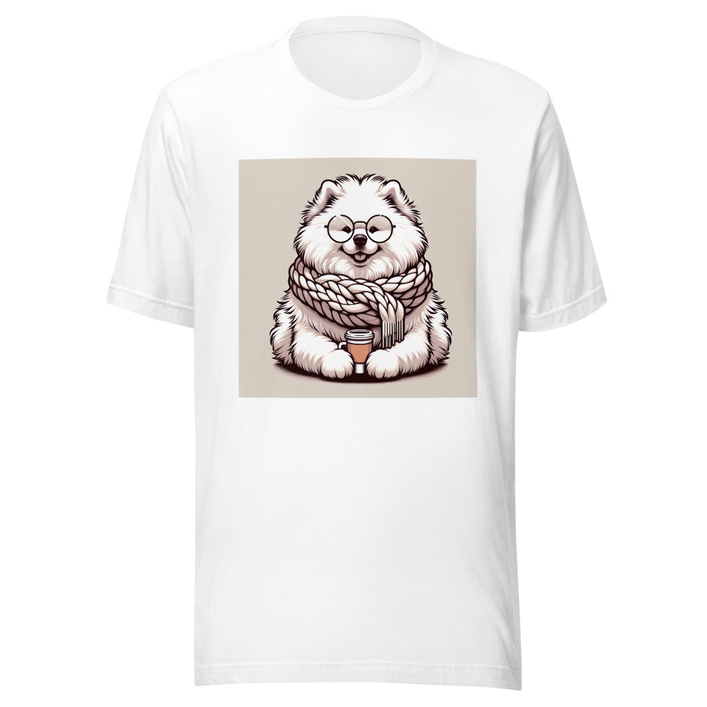 Samoyed Shirt | Fluffy Dog Mom Tee | Samoyed Gift | Cute Samoyed Coffee Lover Shirt | Dog Mom Gift