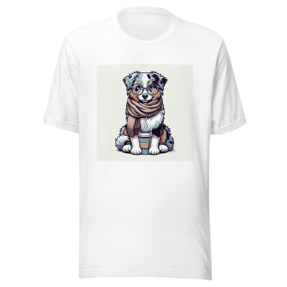 Australian Shepherd Shirt | Funny Aussie Dog Mom Tee | Coffee Lover Gift | Aussie Owner Shirt