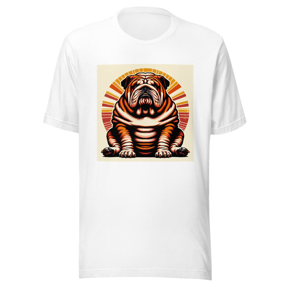 English Bulldog Shirt Retro Vintage | Funny Bulldog Tee | Bulldog Mom Gift | 70s Graphic Tee Dog