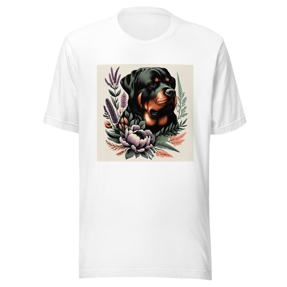 Rottweiler Spring Botanical Shirt | Rottweiler Mom Gift | Cute Rottweiler Tee | Rottweiler Lover