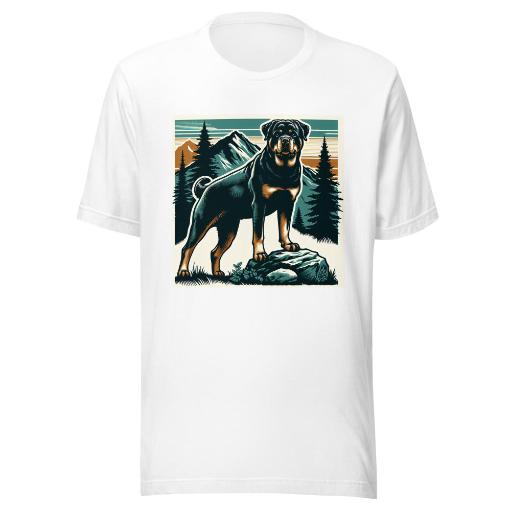 Rottweiler Mountain Shirt | Adventure Dog Tee | Rottweiler Owner Gift | National Parks Style Tee