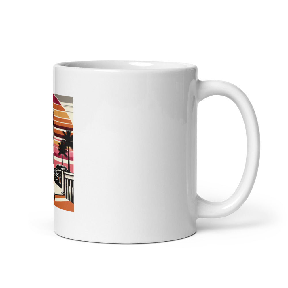 Rottweiler Mug Retro 70s | Vintage Dog Coffee Cup | Rottie Owner Gift | Cool Aviator Sunglasses Dog Mug | Rottweiler Lover Present