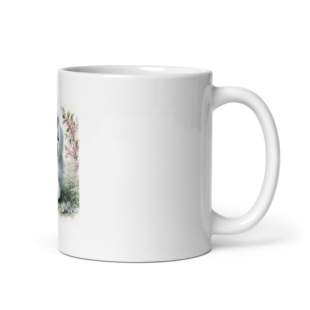 Maltese Dog Mug | Spring Floral Coffee Cup | Maltese Mom Gift | Dog Lover Mug | Watercolor Pet Portrait | Maltese Owner Present