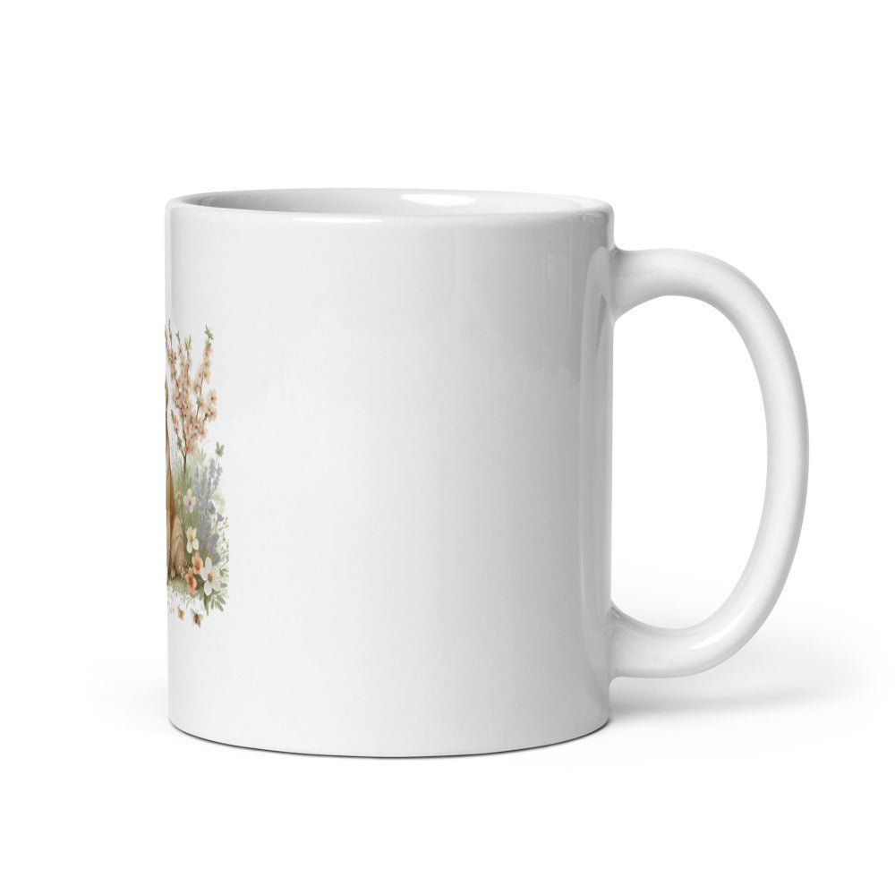 Golden Retriever Spring Mug | Flower Garden Dog Coffee Cup | Golden Retriever Gift | Dog Mom Mug | Spring Floral Pet Mug