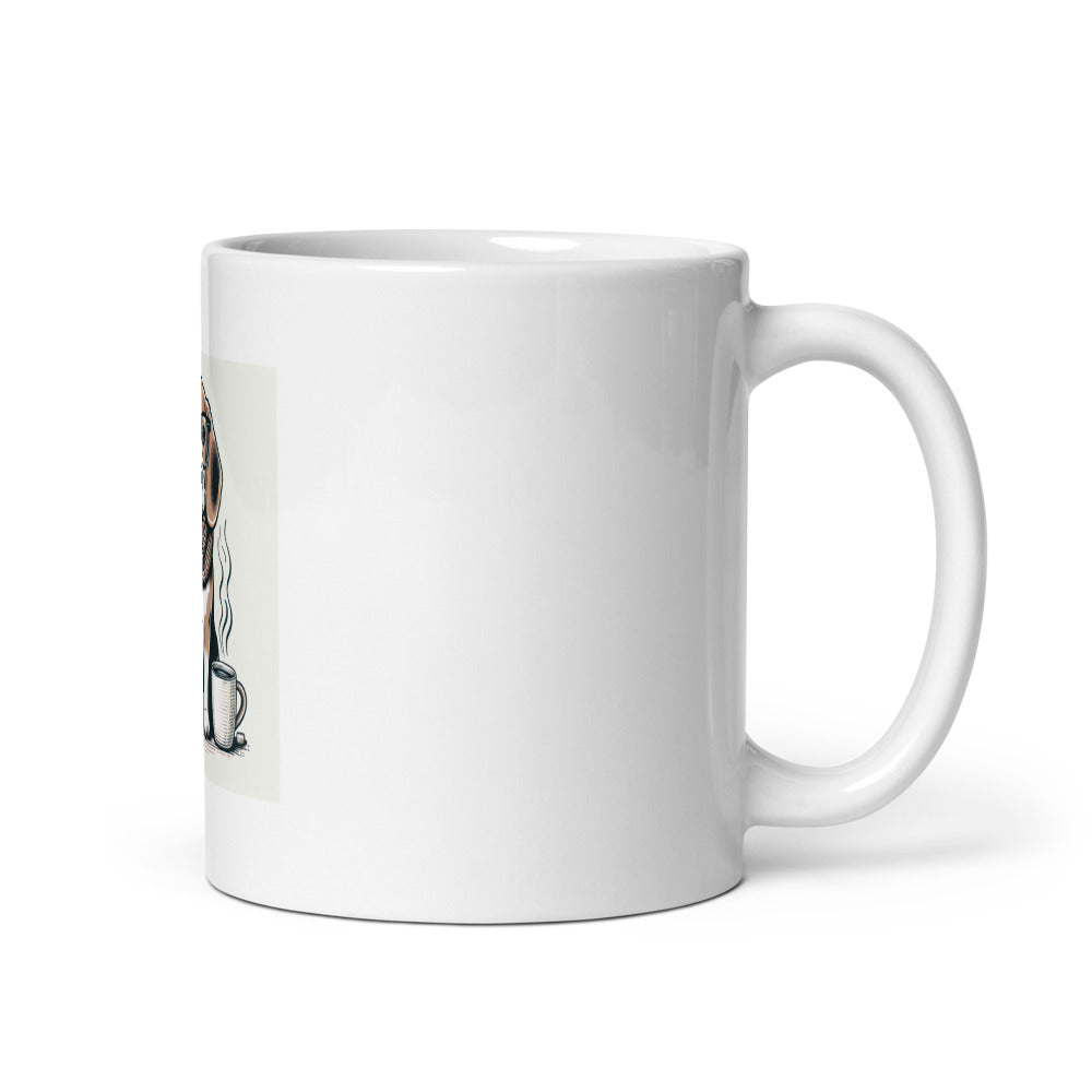 Beagle Coffee Mug | Dog Mom Gift | Beagle With Glasses Design | Cute Beagle Lover Mug | Dog Coffee Cup | Beagle Owner Gift