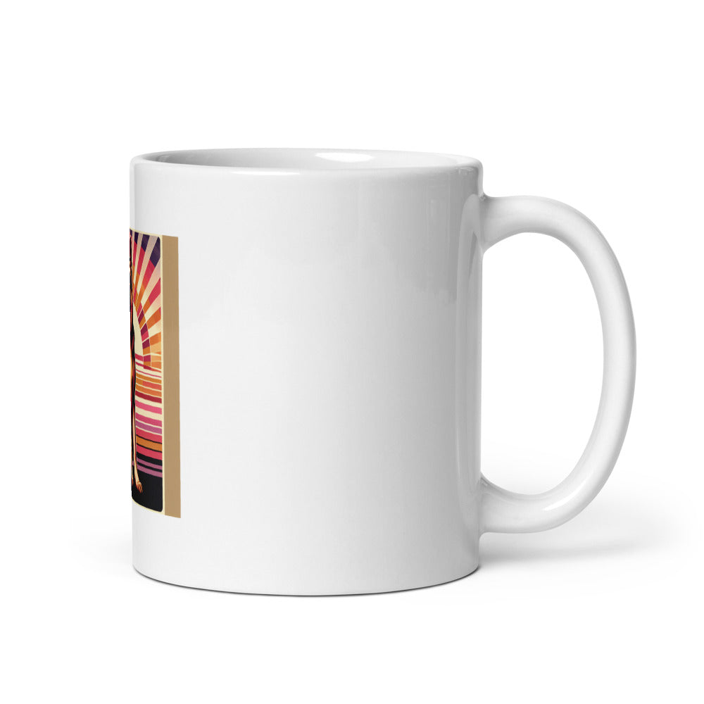 German Shepherd Mug | Retro 70s Dog Coffee Cup | Vintage Sunset Design | German Shepherd Gift | Dog Lover Mug | GSD Owner Present