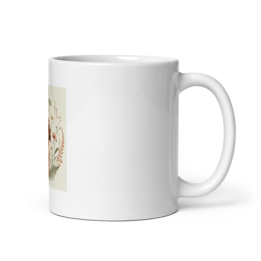 Dachshund Cottagecore Mug | Wiener Dog Loaf Position | Botanical Watercolor Coffee Cup | Dachshund Mom Gift | Sausage Dog Lover