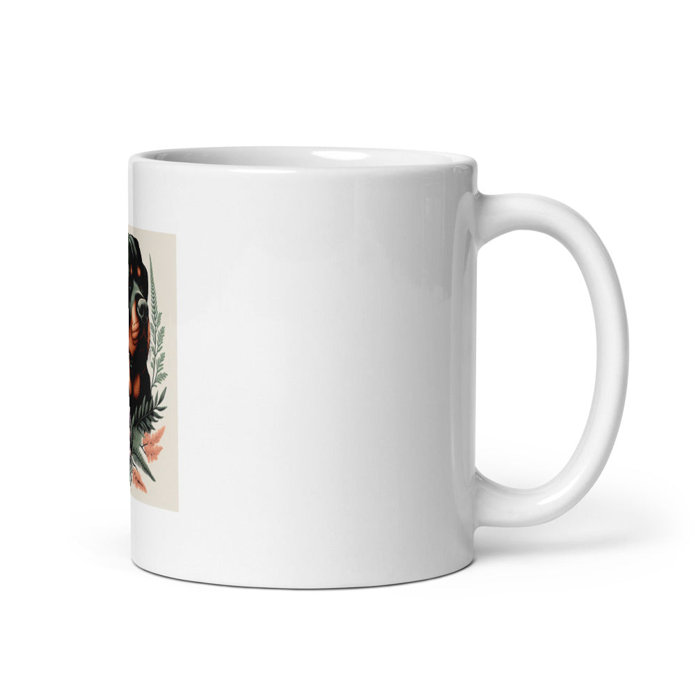 Rottweiler Spring Mug | Rottweiler Mom Gift | Rottweiler Botanical Mug | Rottweiler Lover Coffee Cup