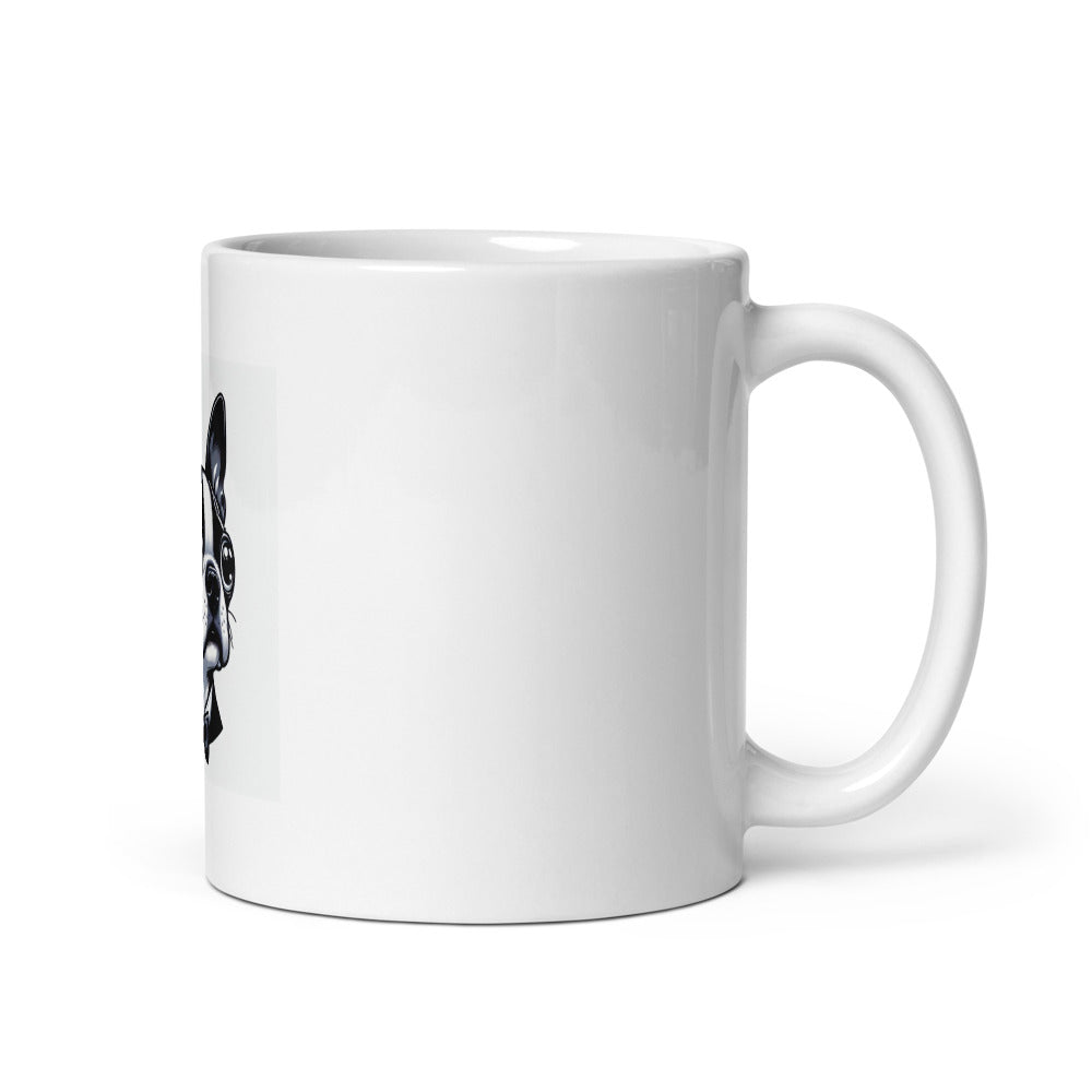 Boston Terrier Mug | Funny Boston Terrier Gift | Dog Mom Coffee Mug | Boston Terrier Owner Gift | Cute Dog Portrait Mug