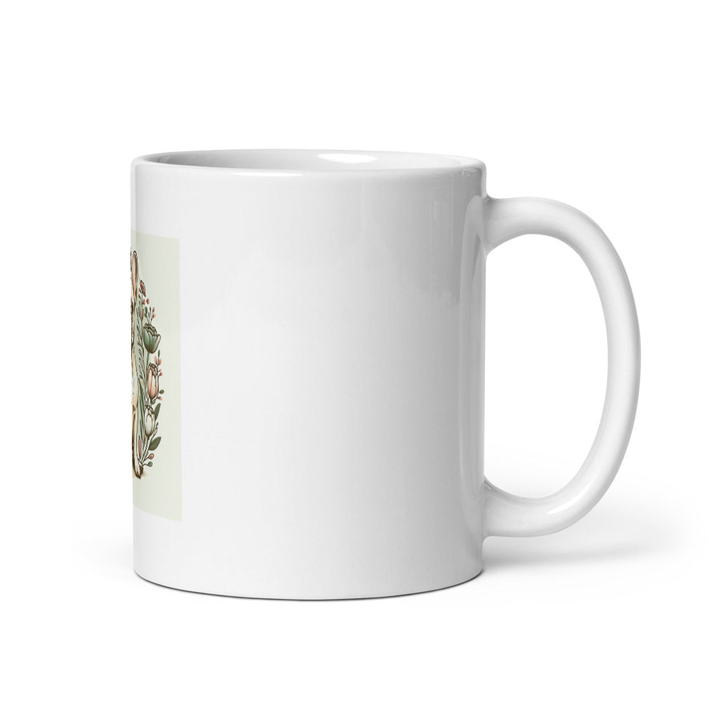 French Bulldog Mug | Spring Botanical Frenchie Coffee Mug | French Bulldog Mom Gift | Cute Frenchie Mug